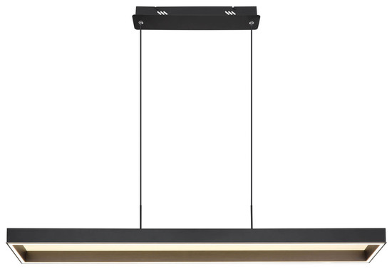 Globo Sola LED Hängeleuchte 70W CCT Schwarz Matt, Metall Fernbedienung Nachtlicht Memoryfunktion 120cm 15643
