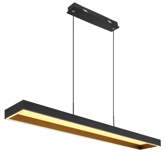 Globo Sola LED Hängeleuchte 70W CCT Schwarz Matt, Metall Fernbedienung Nachtlicht Memoryfunktion 120cm 15643