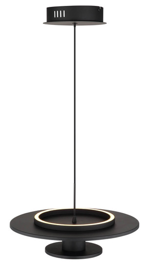 Globo Carter LED Hängeleuchte 24W Warmweiß Schwarz Matt, Metall Memoryfunktion Ø38cm 15647S