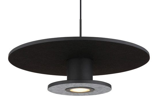Globo Carter LED Hängeleuchte 24W Warmweiß Schwarz Matt, Metall Memoryfunktion Ø38cm 15647S