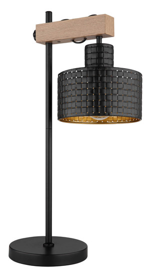 Globo Rielly E27 Tischleuchte 40W Schwarz Matt, Metall Ø18cm 15651T