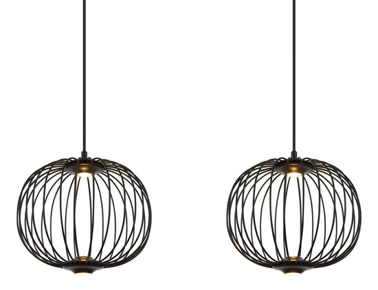 Globo Galway LED Hängeleuchte 43W Warmweiß Schwarz Matt, Metall Memoryfunktion Ø30cm 15652-3H