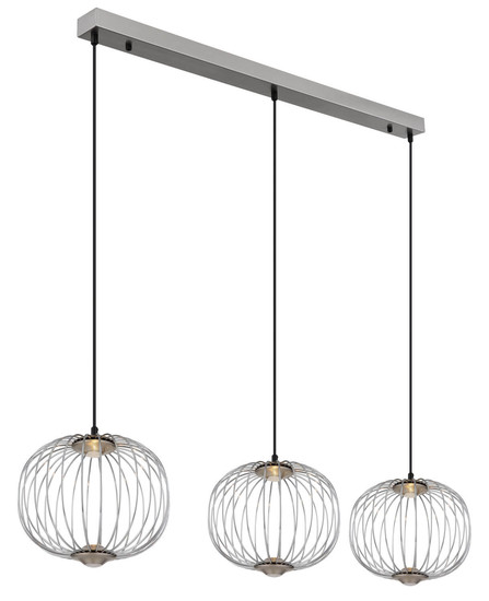 Globo Galway LED Hängeleuchte 43W Warmweiß Nickel Matt, Metall Memoryfunktion Ø30cm 15652-3HN