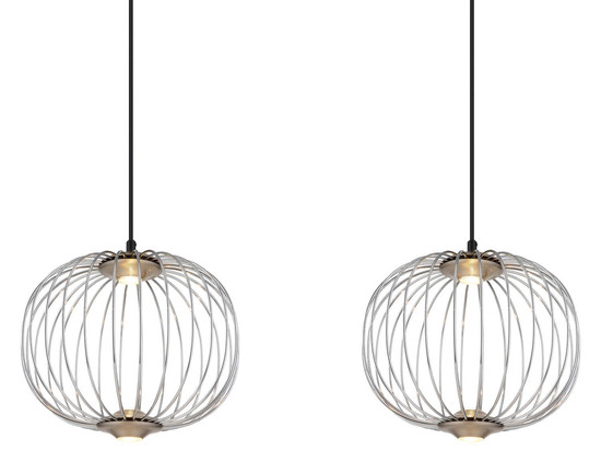 Globo Galway LED Hängeleuchte 43W Warmweiß Nickel Matt, Metall Memoryfunktion Ø30cm 15652-3HN
