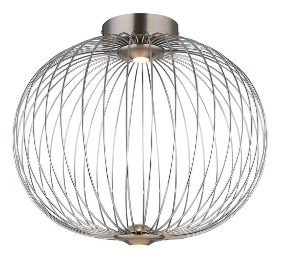 Globo Galway LED Deckenleuchte 15W Warmweiß Nickel Matt, Metall Memoryfunktion Ø50cm 15652D1N