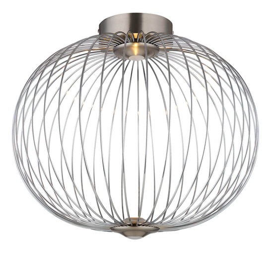 Globo Galway LED Deckenleuchte 15W Warmweiß Nickel Matt, Metall Memoryfunktion Ø50cm 15652D1N