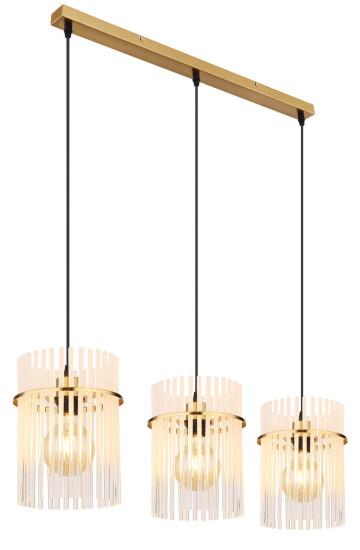 Globo Gorley E27 Hängeleuchte 3-fach 60W Goldfarben Matt, Metall Ø20cm 15698-3HM