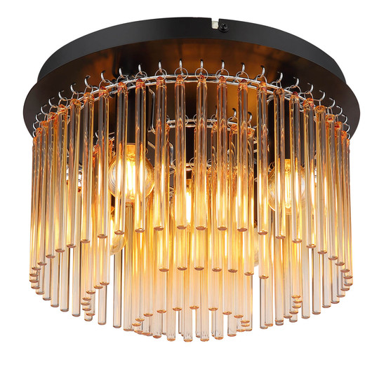 Globo Gorley E14 Deckenleuchte 5-fach 40W Schwarz Matt, Metall Ø32cm 15698DA
