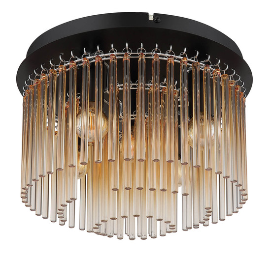 Globo Gorley E14 Deckenleuchte 5-fach 40W Schwarz Matt, Metall Ø32cm 15698DA
