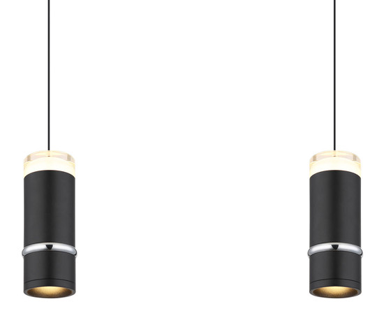 Globo Alvarado LED Hängeleuchte 18W Warmweiß Schwarz Matt, Metall Ø6,5cm 15699-3