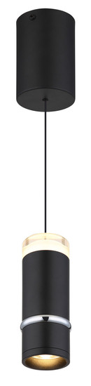 Globo Alvarado LED Hängeleuchte 6W Warmweiß Schwarz Matt, Metall Ø6,5cm 15699