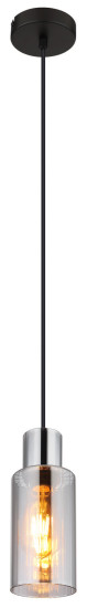 Globo Lidaria E27 Hängeleuchte 25W Schwarz Matt, Metall Ø10cm 15708H
