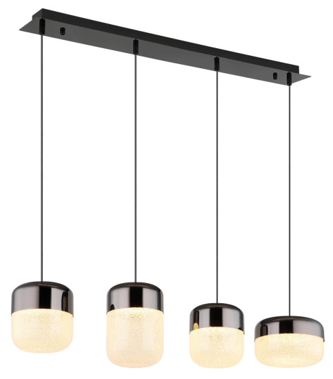 Globo Cristallica LED Hängeleuchte 40W Warmweiß Graphit Matt, Metall 150cm 15721-4