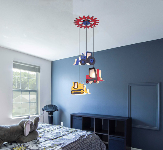 Globo Toolies E14 Hängeleuchte 3-fach 40W Dunkel Dunkel, Mdf 120cm 15731-3H
