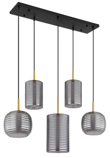 Globo Lampigna LED Hängeleuchte 40W Warmweiß Schwarz Matt, Metall 150cm 15740-5
