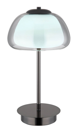 Globo Avila LED Tischleuchte 12W CCT Schwarz-Chrom, Metall Fernbedienung Nachtlicht Memoryfunktion Ø25cm 15743TL