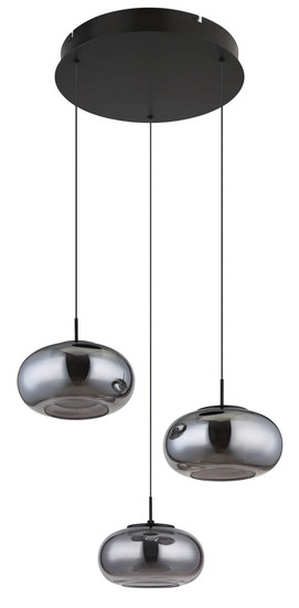 Globo Quintara LED Hängeleuchte 18W Warmweiß Schwarz Matt, Metall Ø20cm 15744-3H