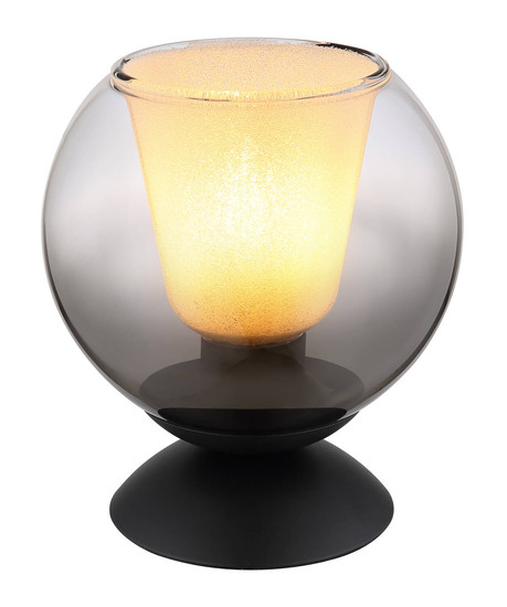 Globo Barry E27 Tischleuchte 40W Schwarz Matt, Metall Ø18cm 15749T