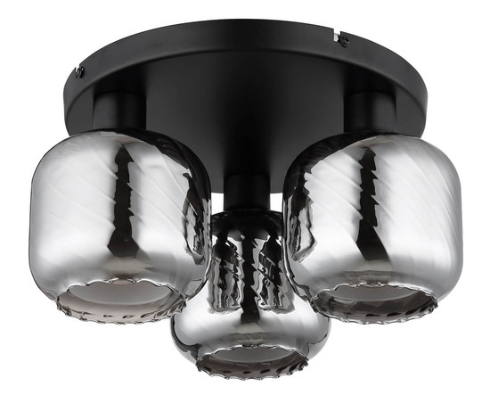 Globo Xia E27 Deckenleuchte 3-fach 25W Schwarz Matt, Metall Ø14cm 15754-3D