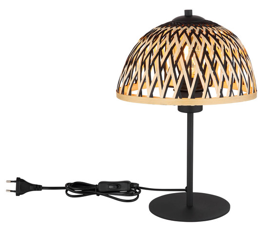 Globo Colly E27 Tischleuchte 15W Schwarz Matt, Metall Ø25cm 15767T
