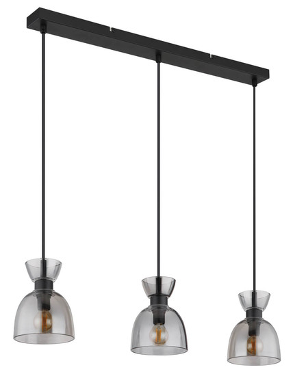Globo Massey E14 Hängeleuchte 3-fach 40W Schwarz Matt, Metall Ø13cm 15769S-3