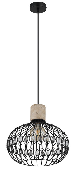 Globo Dorthy E27 Hängeleuchte 40W Schwarz Matt, Metall Ø38cm 15778H