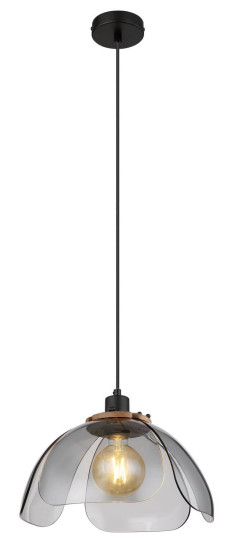 Globo Dawar E27 Hängeleuchte Schwarz Matt, Metall Ø34cm 15785