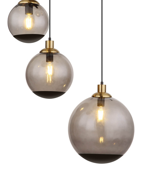 Globo Potter E27 Hängeleuchte 5-fach 40W Schwarz Matt, Metall 150cm 15860-5H