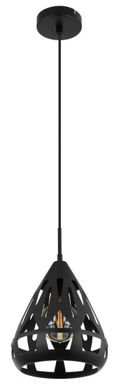 Globo Hassan E27 Hängeleuchte 40W Schwarz Matt, Metall Ø23cm 15889H