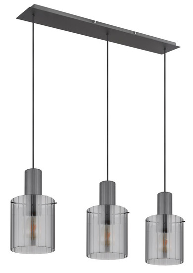 Globo Tulivar E27 Hängeleuchte 3-fach 40W Grau Dunkel, Metall Ø18cm 15904-3H