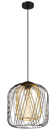 Globo Dichti E27 Hängeleuchte 40W Schwarz Matt, Metall Ø35cm 15965H1S