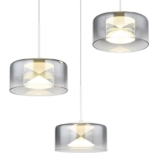 Globo Belinda LED Hängeleuchte 18W Neutralweiß Weiß, Metall Ø15cm 16024-3WR