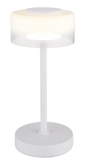 Globo Belinda LED Tischleuchte 6W Neutralweiß Weiß Matt, Metall Ø15cm 16024TW