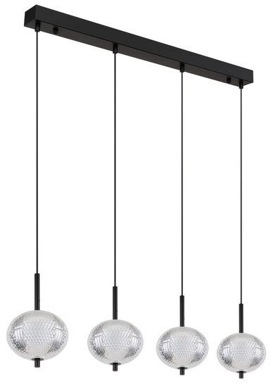 Globo Aida LED Hängeleuchte 23W CCT Schwarz Matt, Metall Memoryfunktion Ø15cm 16042-4H