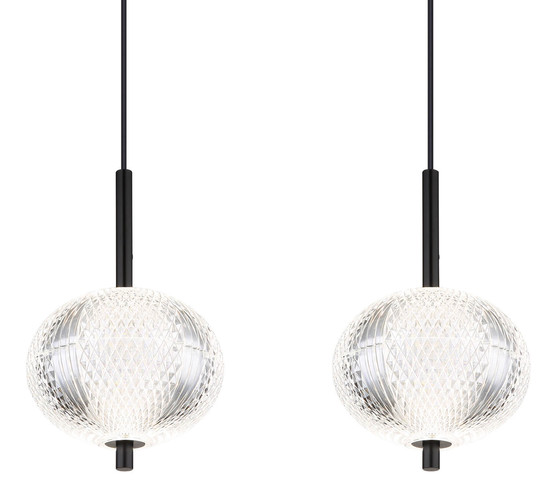 Globo Aida LED Hängeleuchte 23W CCT Schwarz Matt, Metall Memoryfunktion Ø15cm 16042-4H