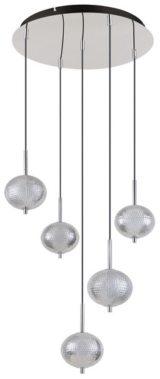 Globo Aida LED Hängeleuchte 33W CCT Verchromt, Metall Memoryfunktion Ø15cm 16042-5HC