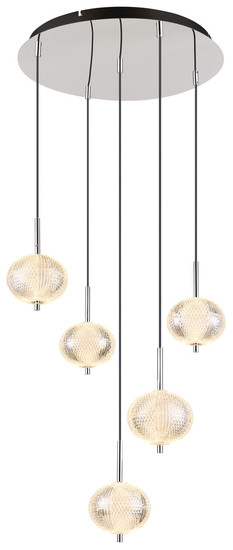 Globo Aida LED Hängeleuchte 33W CCT Verchromt, Metall Memoryfunktion Ø15cm 16042-5HC