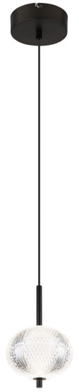 Globo Aida LED Hängeleuchte 7W CCT Schwarz Matt, Metall Memoryfunktion Ø15cm 16042H