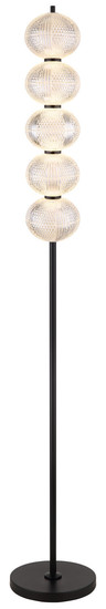 Globo Aida LED Stehleuchte 24W CCT Schwarz Matt, Metall Memoryfunktion Ø15cm 16042S