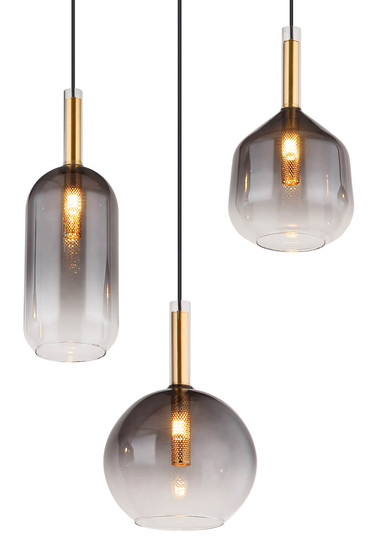 Globo Elisabeth G9 Hängeleuchte 6-fach 10W Messingfarben, Metall 120cm 16045-6H