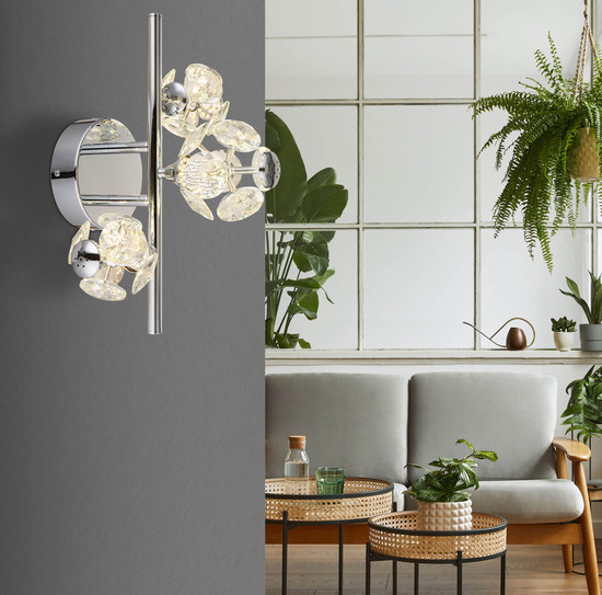 Globo Virina LED Wandleuchte 18W Warmweiß Verchromt, Metall 27cm 16047-3WC
