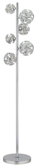 Globo Virina LED Stehleuchte 48W Warmweiß Verchromt, Metall 155cm 16047SC