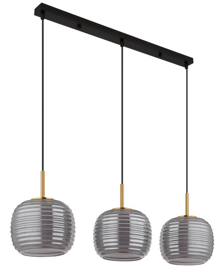 Globo Lampigna E27 Hängeleuchte 3-fach 60W Schwarz Matt, Metall Ø21cm 16049-3H