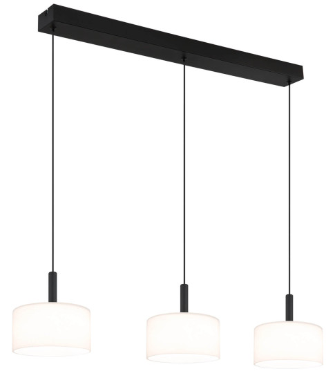 Globo Trenton LED Hängeleuchte 24W CCT Schwarz Matt, Metall Memoryfunktion Ø20cm 16052-3