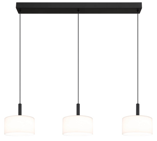 Globo Trenton LED Hängeleuchte 24W CCT Schwarz Matt, Metall Memoryfunktion Ø20cm 16052-3