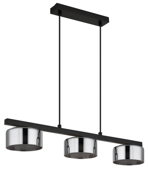 Globo Higgins GX53 Hängeleuchte 3-fach 6W Warmweiß Schwarz Matt, Metall Ø13cm 16055-3HS
