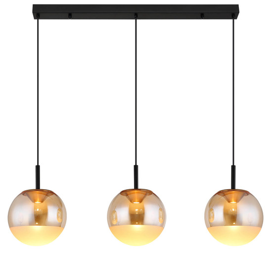 Globo Severin LED Hängeleuchte 20W Warmweiß Schwarz Matt, Metall Ø25cm 16057-3H