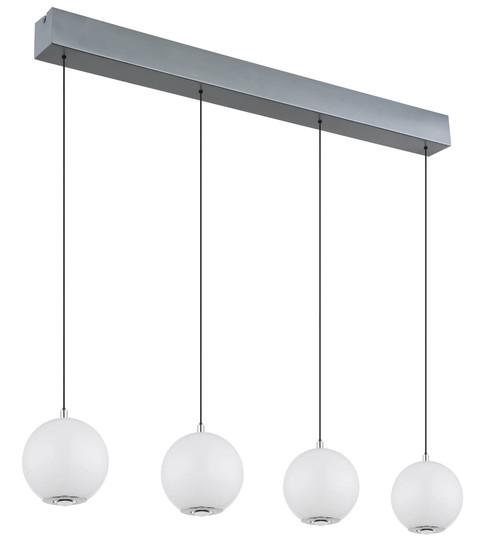 Globo Simmons LED Hängeleuchte 40W CCT Grau Matt, Metall Memoryfunktion Ø15cm 16062-4H