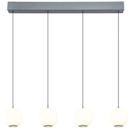 Globo Simmons LED Hängeleuchte 40W CCT Grau Matt, Metall Memoryfunktion Ø15cm 16062-4H