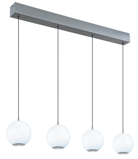 Globo Simmons LED Hängeleuchte 40W CCT Grau Matt, Metall Memoryfunktion Ø15cm 16062-4H